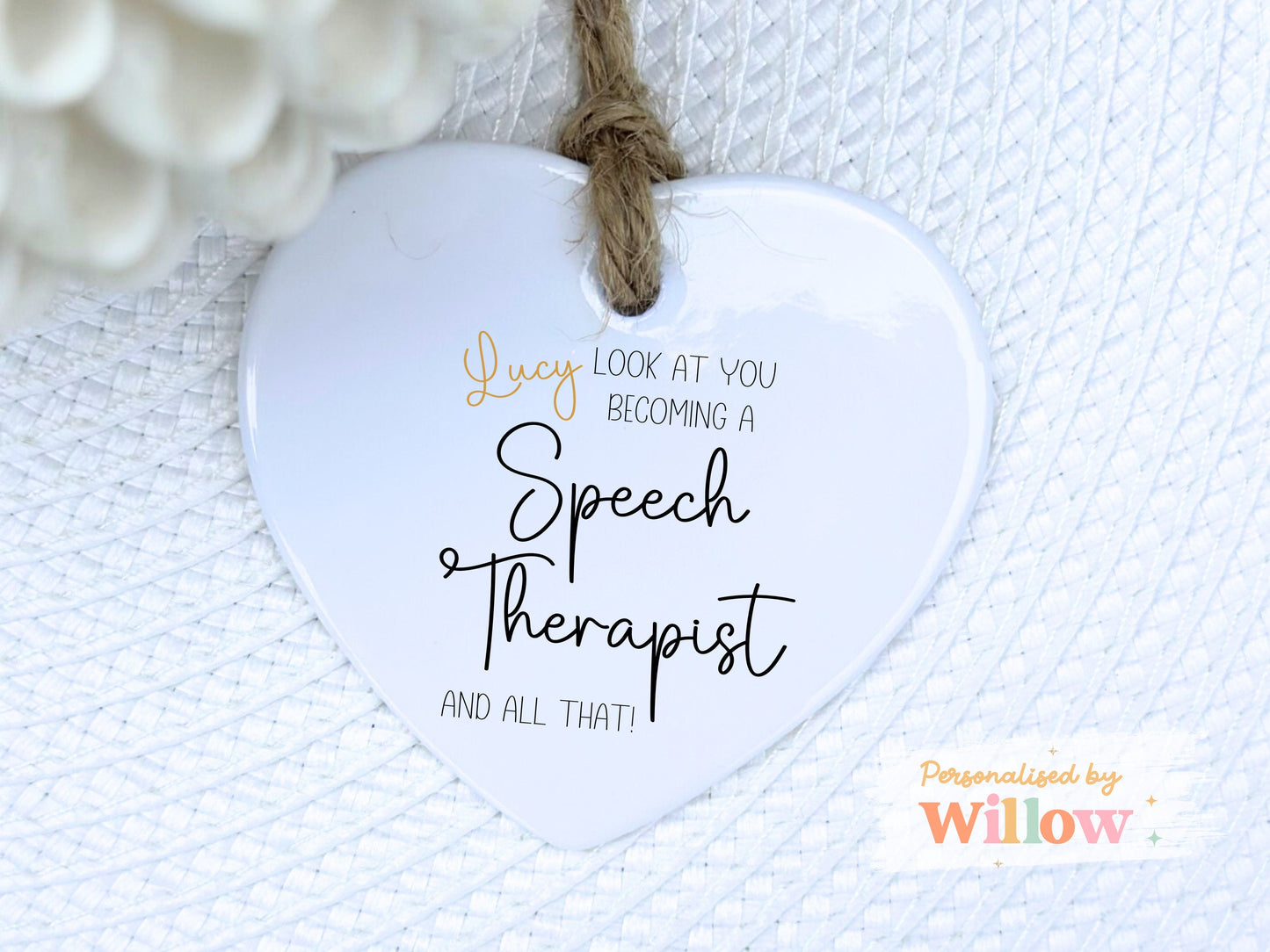 Personalised Look At You Becoming A Speech and Language Therapist And All That, Ceramic Ornament