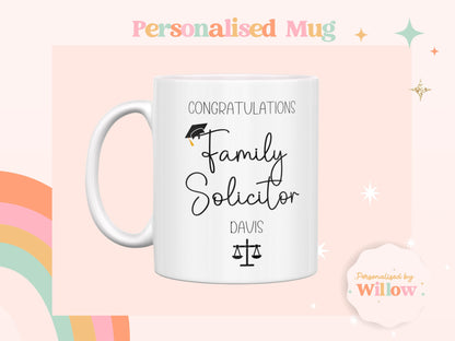 Personalised Congratulations Family Solicitor Mug