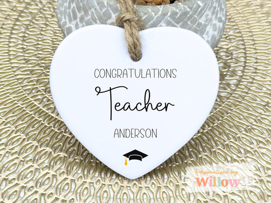 Teacher Graduation Gift, Newly Qualified Teacher NQT, Ceramic Ornament.