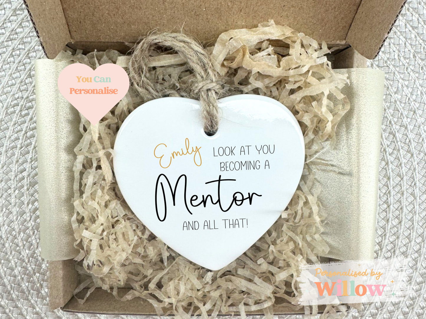 Personalised Mentor Gift, Look At You Becoming A Mentor And All That, Ceramic Ornament