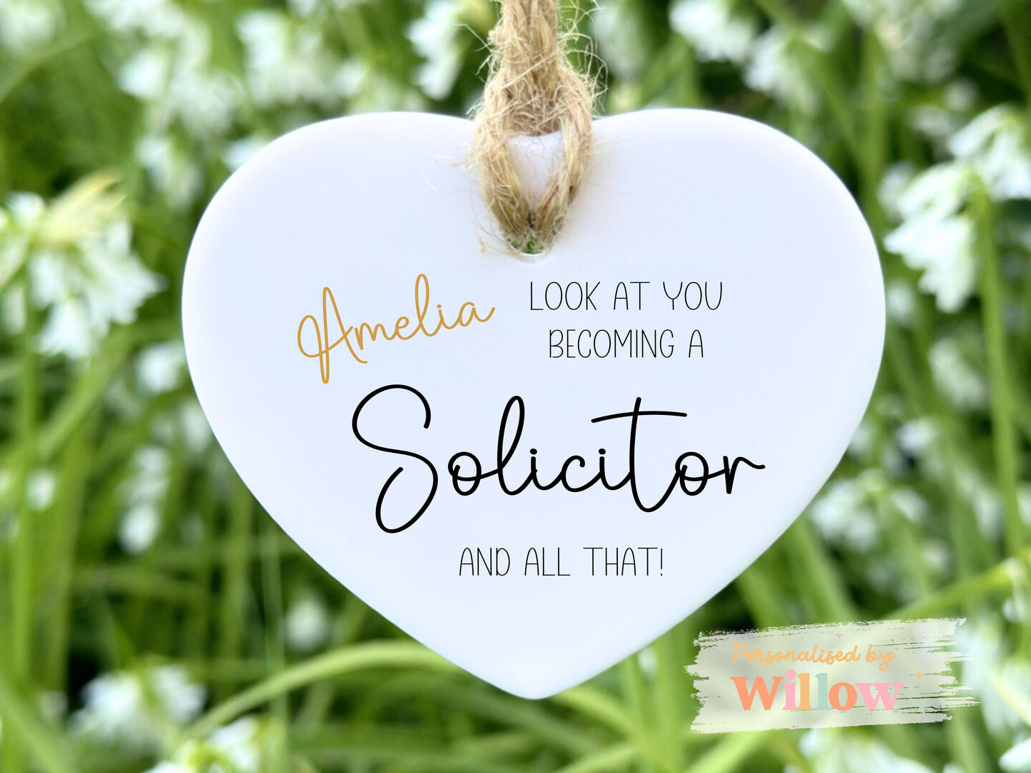 Personalised Look At You Becoming A Solicitor And All That, Newly Qualified Solicitor Ceramic Ornament