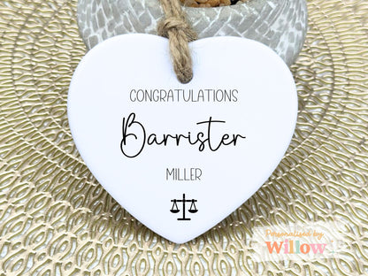 Personalised Look At You Becoming A Barrister And All That, Newly Qualified Barrister Ceramic Ornament