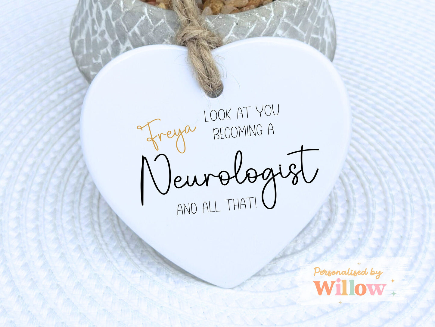 Neurologist Graduation Gift, Newly Qualified Neurologist, Congratulations, Ceramic Ornament, Neurologist Birthday Gift, Medical Gift