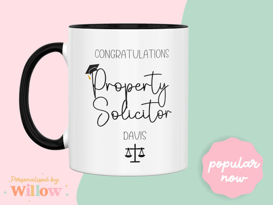 Personalised Congratulations Property Solicitor Mug