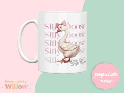 Personalised Silly Goose Mug, Geese Mug, Bird Gift, Farm Mug, Farm Animals Mug, Vet Gift, Goose Gift, Farming Mug, British Goose Mug