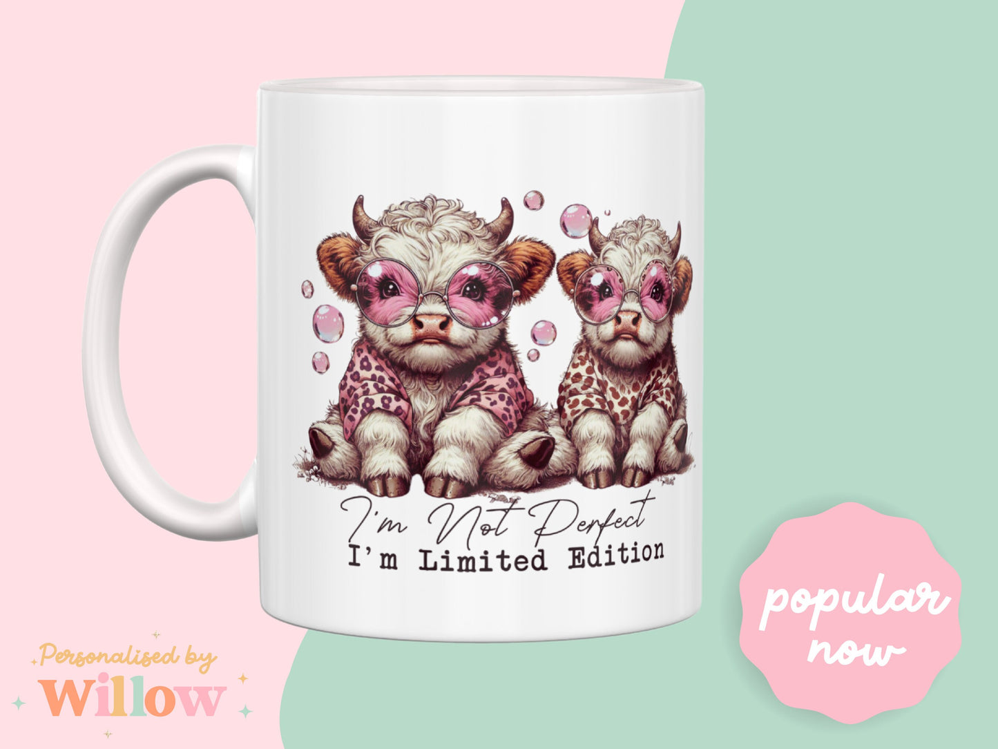 Highland Cow Affirmation Mug Gift, Inspirational Tea Mug.