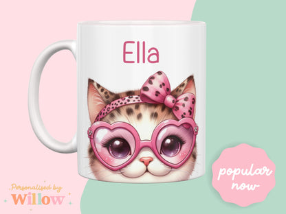 Personalised Cat Mug, Cat Gift, Farm Mug, Farm Animals Mug