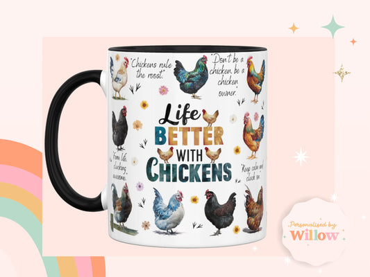 Chicken Lover Mug, Chicken Gift, Chicken Coffee Cup