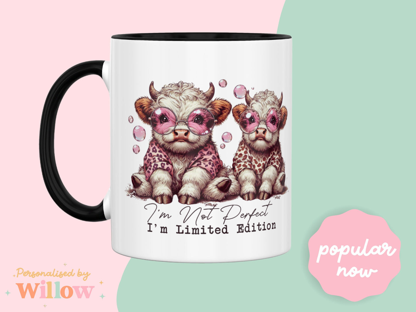 Highland Cow Affirmation Mug Gift, Inspirational Tea Mug.