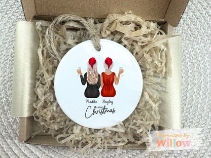 Bestie Christmas Ornament, Personalised Christmas