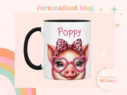 Personalised Pig Mug, Pig Gift, Farm Mug, Farm Animals Mug.