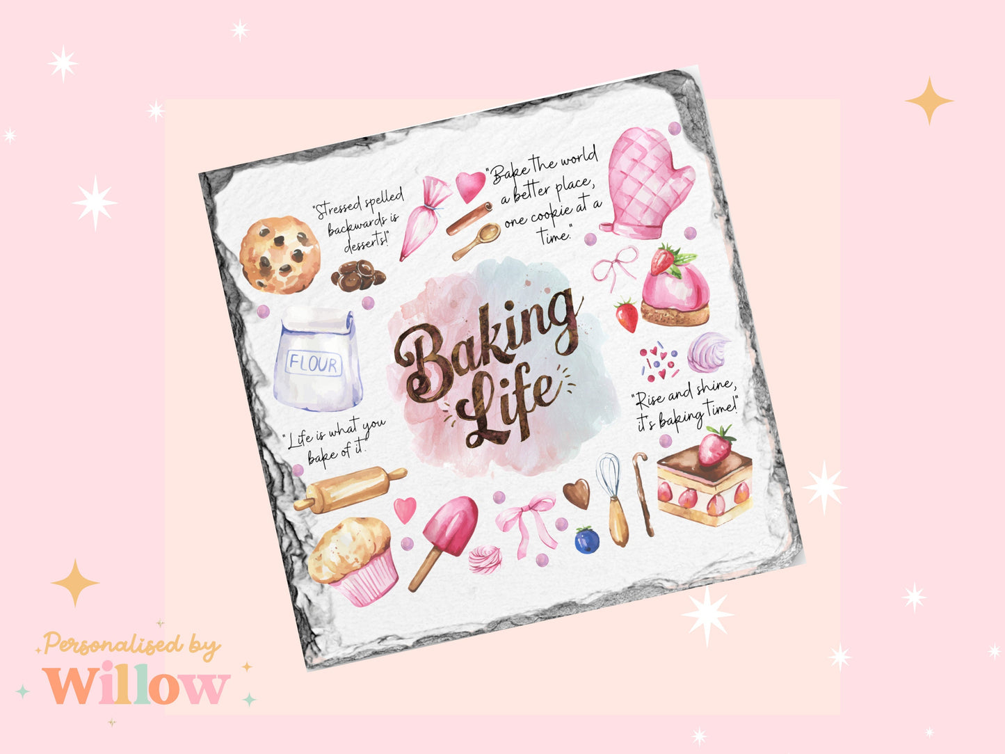 Baker Gift, Baker Coaster, Baking Lover Gift