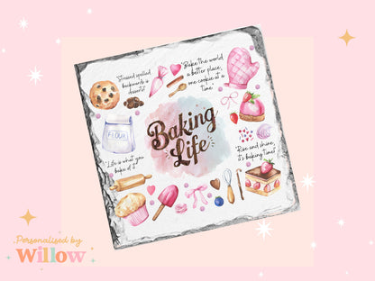 Baker Gift, Baker Coaster, Baking Lover Gift