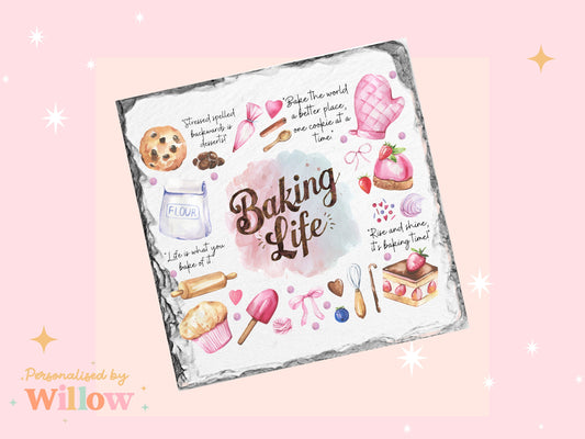 Baker Gift, Baker Coaster, Baking Lover Gift