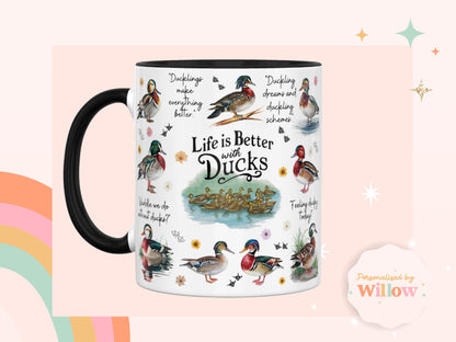 Duck Lover Mug, Duck Gift, Duck Mug, Duck Coffee Cup.