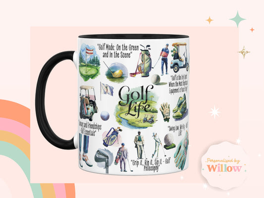 Golf Lover Gift, Golfer Mug, Golf Enthusiast Mug, Golf Humour Mug.