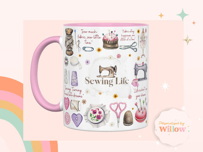 Sewing Lover Gift, Sewing Mug, Sewing Coffee Mug, Sewing Enthusiast