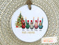 Bestie Christmas Ceramic Hanging Ornament With 5 People