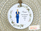 Personalised Nurse 1st Christmas Ceramic Ornament Hanging