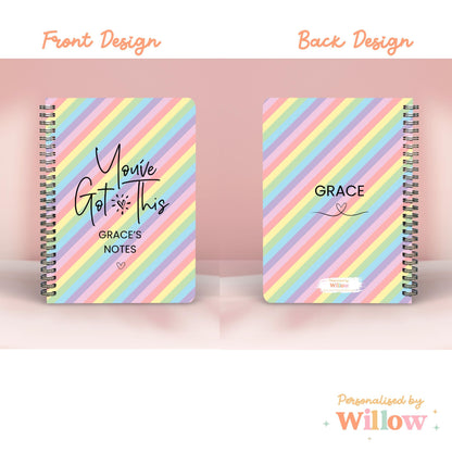 Personalised You've Got This Notebook, Office Work Gift,  Affirmation Gift