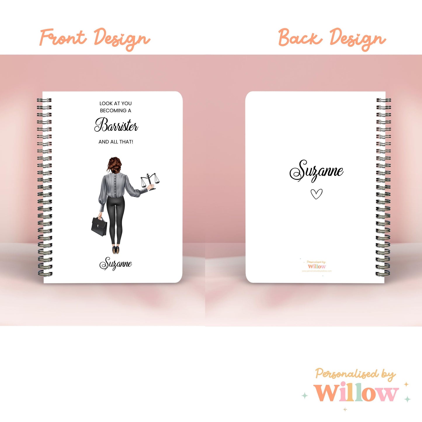 Personalised Barrister Notebook, Gift For Barrister/ Lawyer